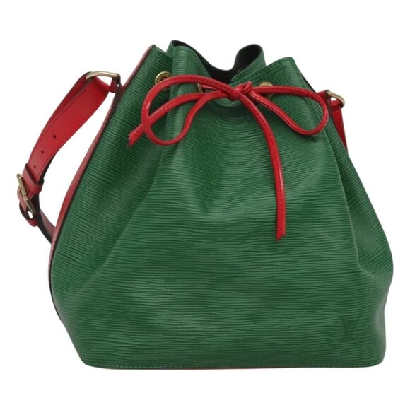 LOUIS VUITTON Epi Petit Noe Shoulder Bag Bicolor Green Red M44147 LV Auth - Picture 1 of 15